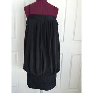 Marciano Silk Stretch Pockets Pleated Bodycon Tank Dress